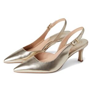 Naturalizer 27 Edit Felicia Heels Womens 8.5 Gold Excellent Slingback Pumps